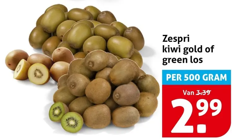 Aanbieding: Kiwi gold of green los