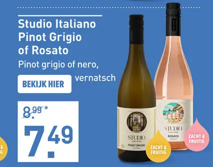 Aanbieding: Studio Italiano Pinot Grigio of Rosato