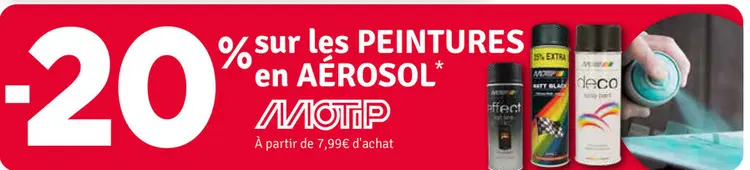 Offre: PEINTURES en AÉROSOL