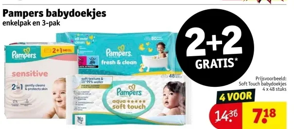 Aanbieding: Pampers babydoekjes