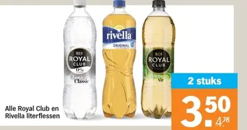 Aanbieding: Alle Royal Club en Rivella literflessen
