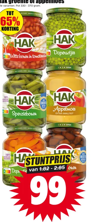 Aanbieding: Groente of appelmoes