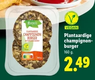 Aanbieding: Plantaardige champignonburger