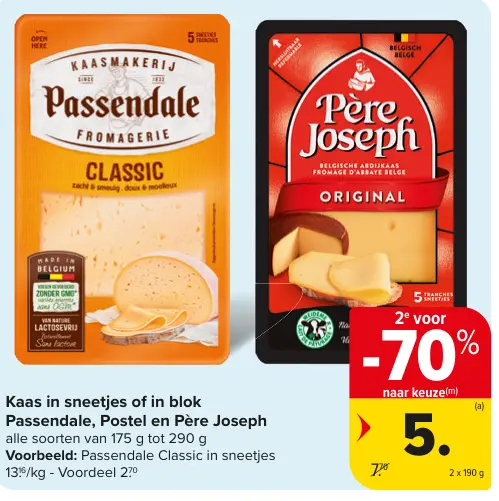 Promotie: Kaas in sneetjes of in blok