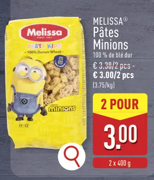 Offre: Pâtes Minions