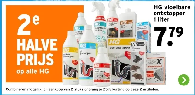 Aanbieding: HG vloeibare ontstopper