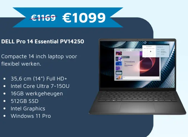 Aanbieding: DELL Pro 14 Essential PV14250