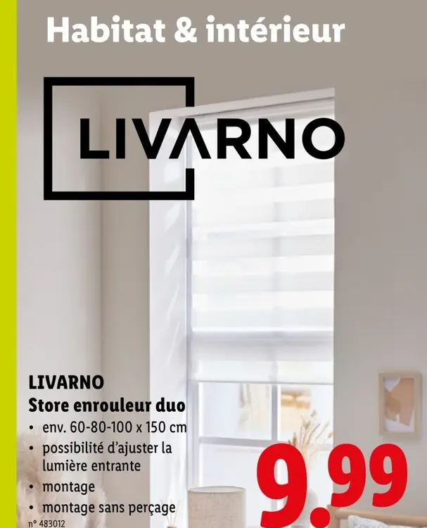 Offre: Store enrouleur duo