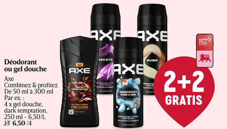 Offre: Déodorant ou gel douche