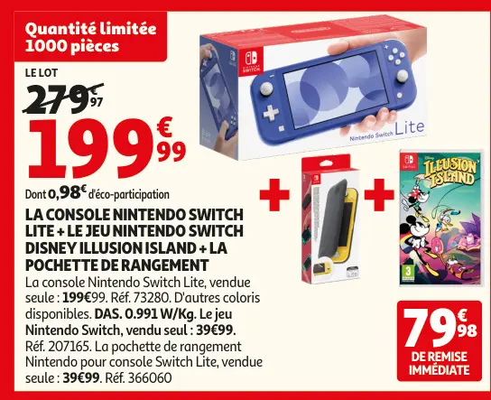 Offre: La console Nintendo switch lite + le jeu Nint