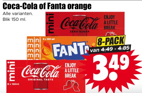 Aanbieding: Coca-Cola of Fanta orange