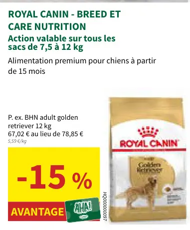 Offre: Breed et Care Nutrition