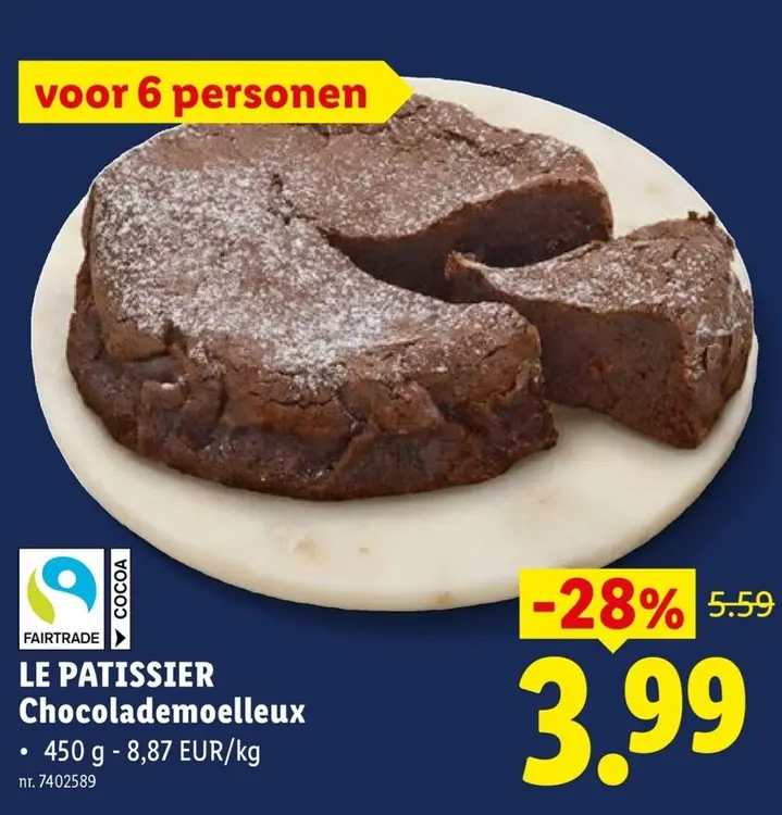Promotie: LE PATISSIER Chocolademoelleux