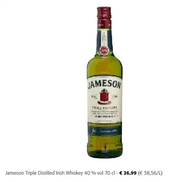 Aanbieding: Jameson Triple Distilled Irish Whiskey