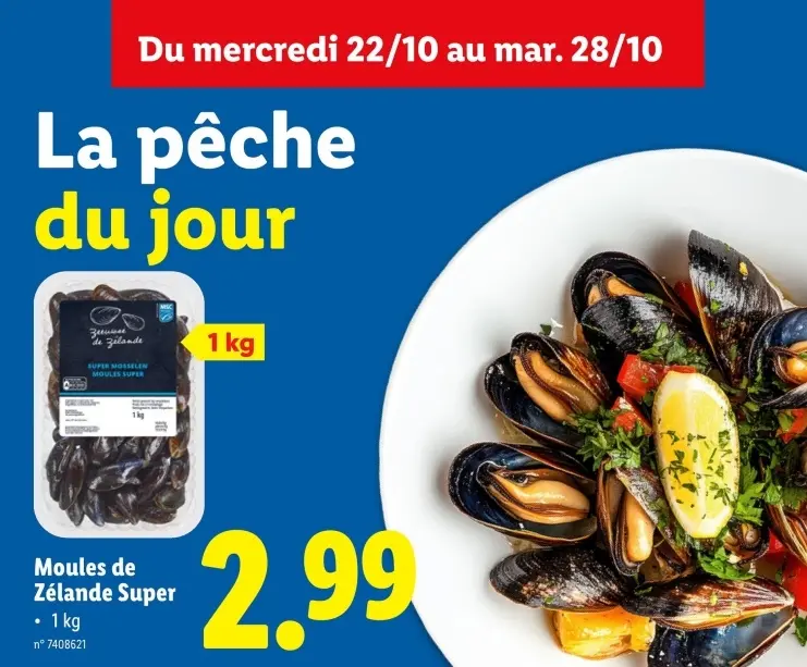 Offre: Moules de Zélande Super