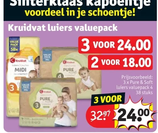 Aanbieding: Kruidvat luiers valuepack