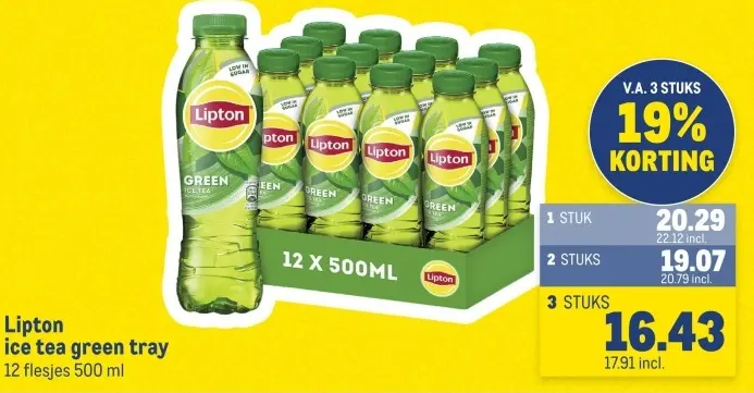 Aanbieding: ice tea green tray