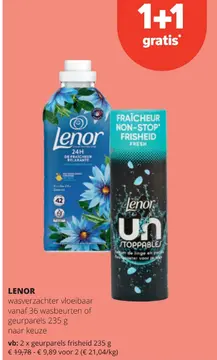 Aanbieding: Lenor wasverzachter vloeibaar of geurparels