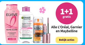 Aanbieding: L'Oréal, Garnier en Maybelline