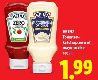 Aanbieding: Tomaten-ketchup zero of mayonnaise