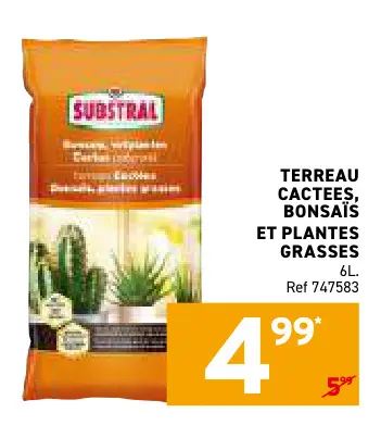 Offre: Terreau cactees, bonsaïs et plantes grasses