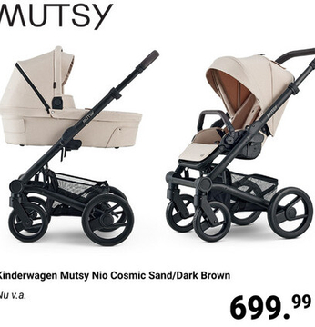 Aanbieding: Kinderwagen Mutsy Nio Cosmic Sand/Dark Brown