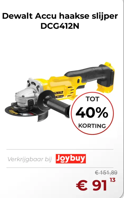 Aanbieding: Accu haakse slijper