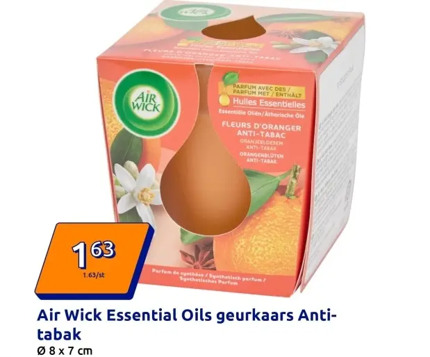 Aanbieding: Essential Oils geurkaars Anti-tabak