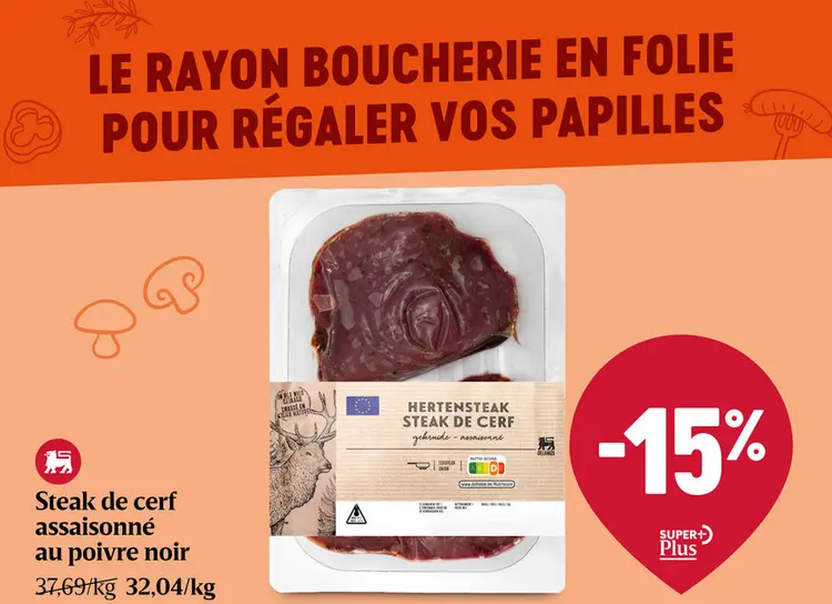 Offre: Cerf | Steak | Poivre noir