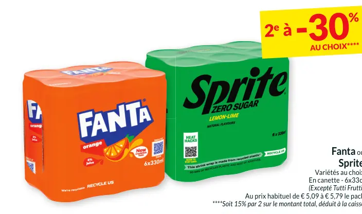 Offre: Fanta ou Sprite