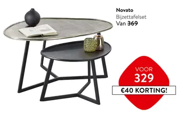 Aanbieding: Novato Bijzettafelset