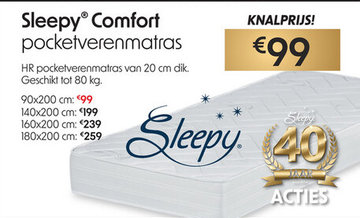 Aanbieding: Matras Sleepy Comfort