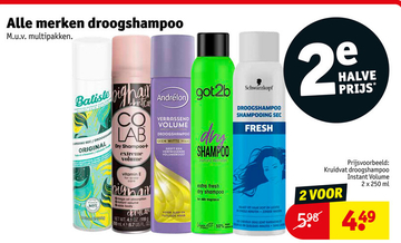 Aanbieding: Alle merken droogshampoo