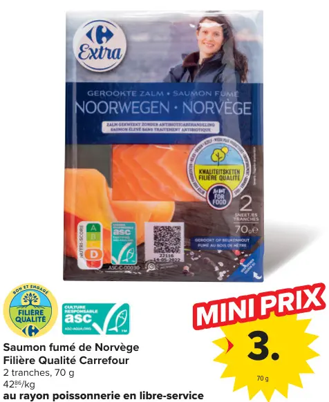 Offre: Saumon fumé de Norvège