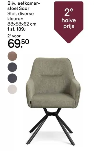 Aanbieding: eetkamerstoel Saar