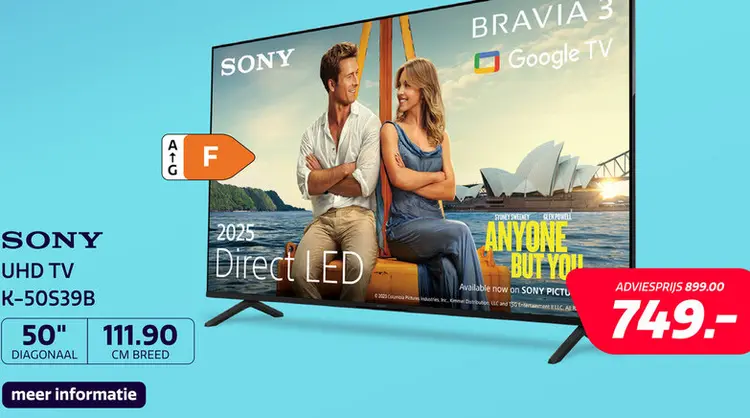 Aanbieding: Sony 50 BRAVIA 3 - 4K LED