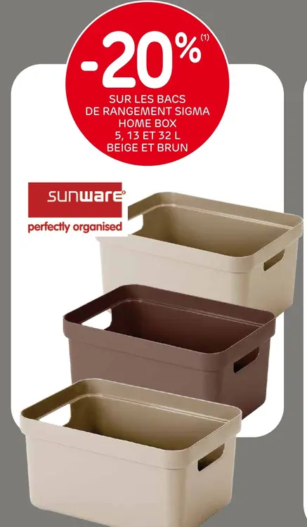 Offre: Bacs de rangement sigma home box