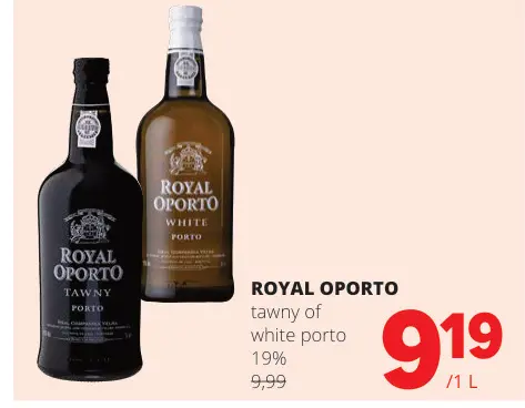 Promotie: Royal Oporto tawny of white porto