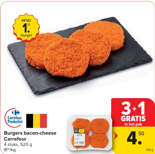 Promotie: Burgers bacon-cheese