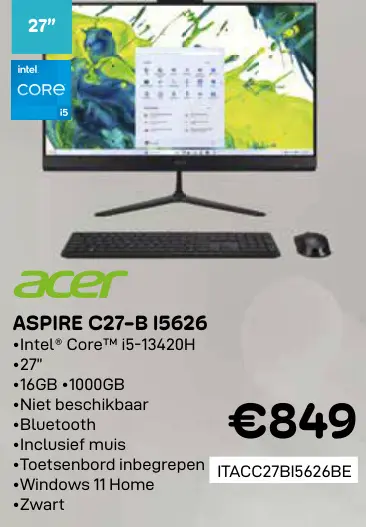 Aanbieding: Aspire c27-b i5626