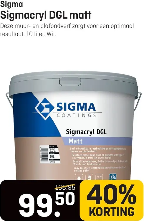 Aanbieding: Sigmacryl DGL matt