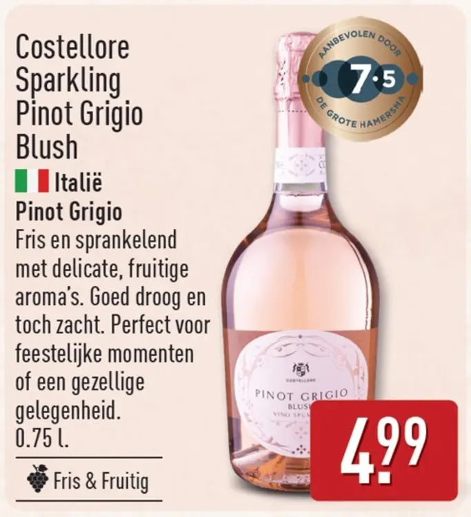 Aanbieding: Costellore Sparkling Pinot Grigio Blush