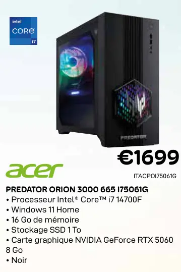 Offre: Predator orion 3000 665 i75061g