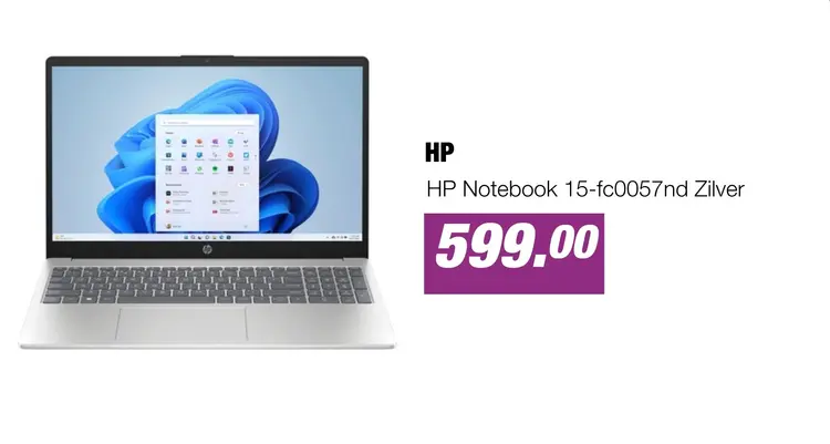 Aanbieding: HP Notebook 15-fc0057nd Zilver