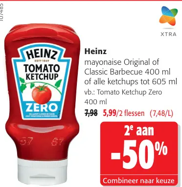 Promotie: Mayonaise Original of Classic Barbecue of alle ketchups