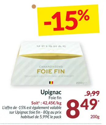 Offre: Foie fin