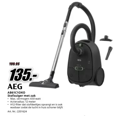 Aanbieding: Stofzuiger met zak