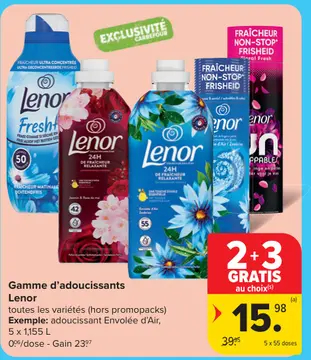Offre: Gamme d'adoucissants Lenor
