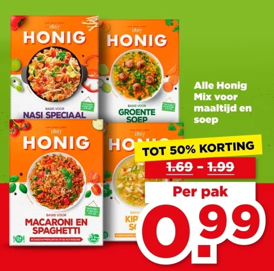 Aanbieding: Mix voor maaltijd en soep