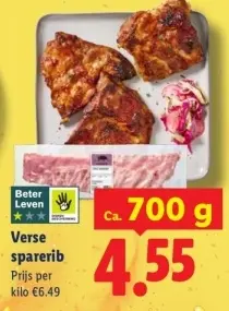 Aanbieding: Verse sparerib